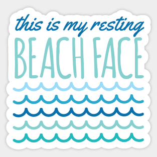 Resting Beach Face Sticker